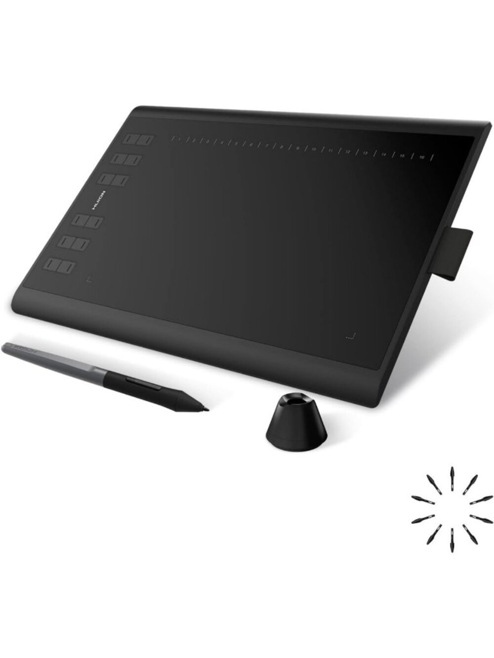 10x6.25 Graphics Drawing Tablet with 12+16 Hot Keys for Artists & Designers